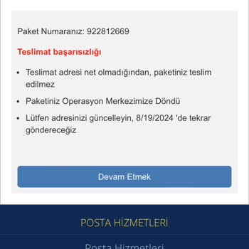 PttAVM +855 Numaradan PTT Kargo İsmiyle Sahte Sipariş