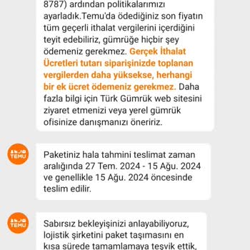 Temu Müşteri Hizmetleri Sorunsalı Teslim Edilemeyen Ürünler