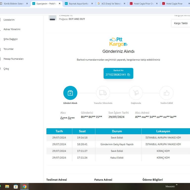 Epttavm Ve PTT Kargo'da Kayıp Ürün Sorunu