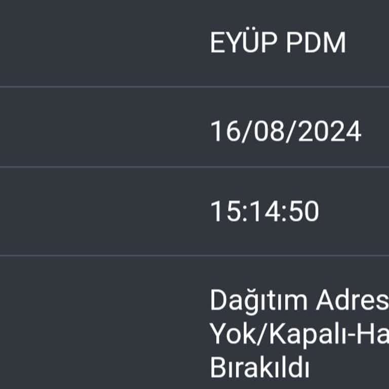 PTT Kargo Evde Olduğum Halde Evde Olmadığımı Belirtildi Kimlik Ortada Yok!