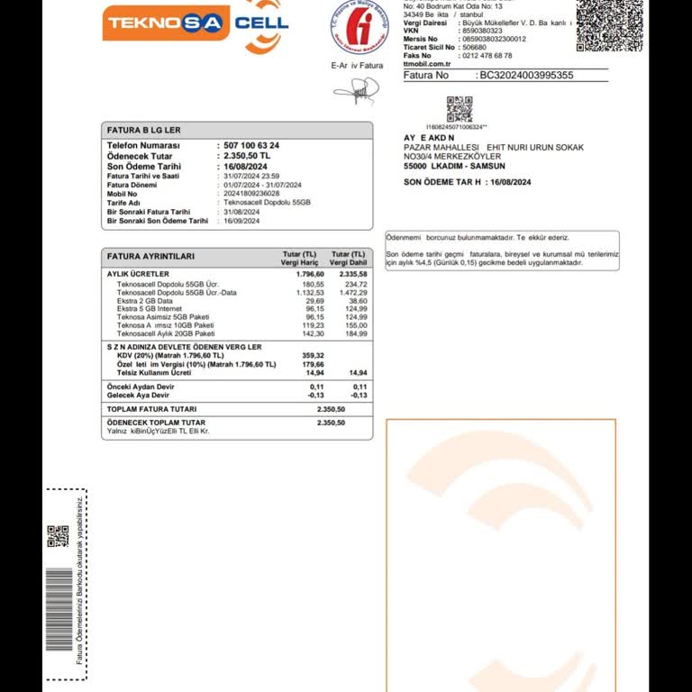 Teknocell Yüksek Faturalandırma