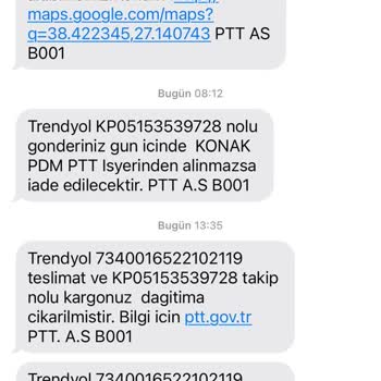 PTT Kargo Yerinden Teslim Aldığım Kargoyu Onlar Teslim Etmişler Gibi Gösterdiler