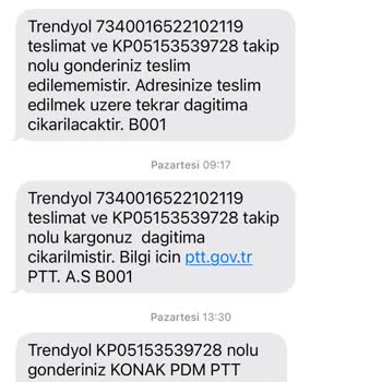 PTT Kargo Yerinden Teslim Aldığım Kargoyu Onlar Teslim Etmişler Gibi Gösterdiler