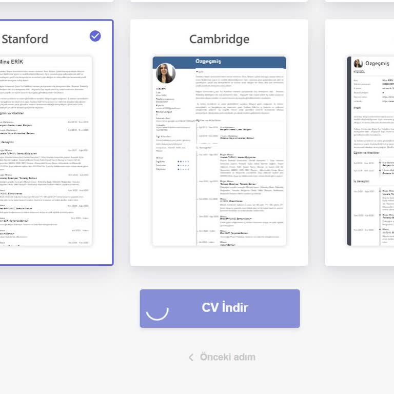 Cvmaker.com.tr Düzenlediğim CV Yi İndiremiyorum