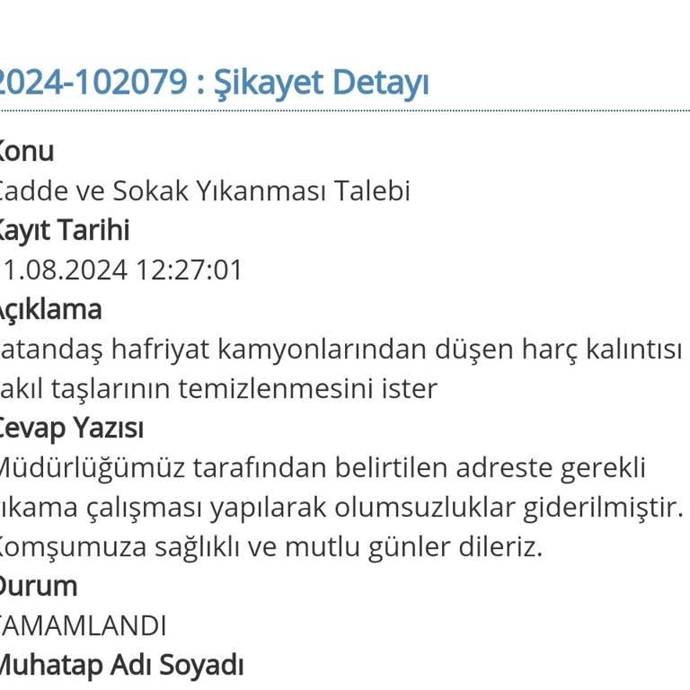 Beşiktaş Belediyesinin Tamam Diyerek Geçiştirmesi