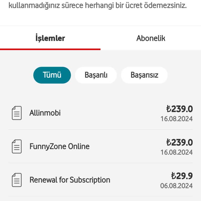Allinmobi Bilgim Dışında Olan Aboneliğimin İptal Edilmesini İstiyorum