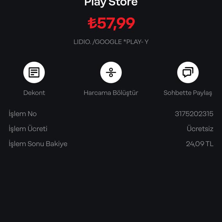 Papara Hesabımdan Play Store Üzerinden Lidio Adına Para Çekildi?