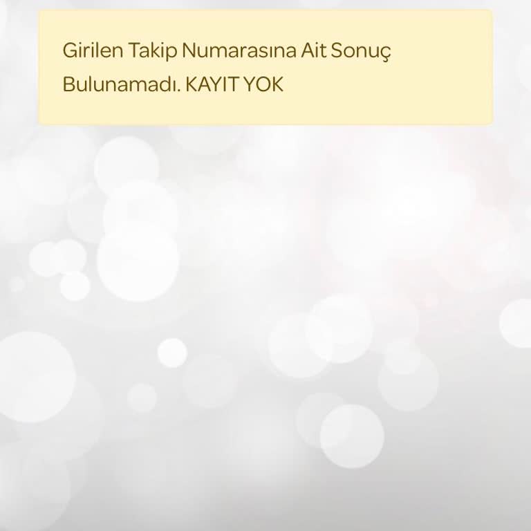 PTT Kargo PTT Kayıt Yok