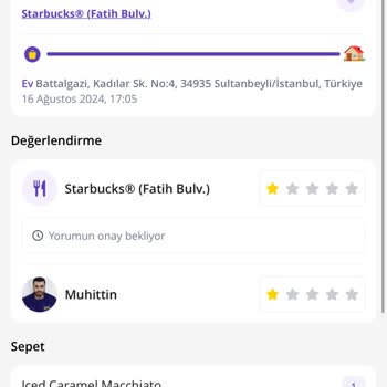Getir Den Starbucks Kahve Siparişi Fiyaskosu