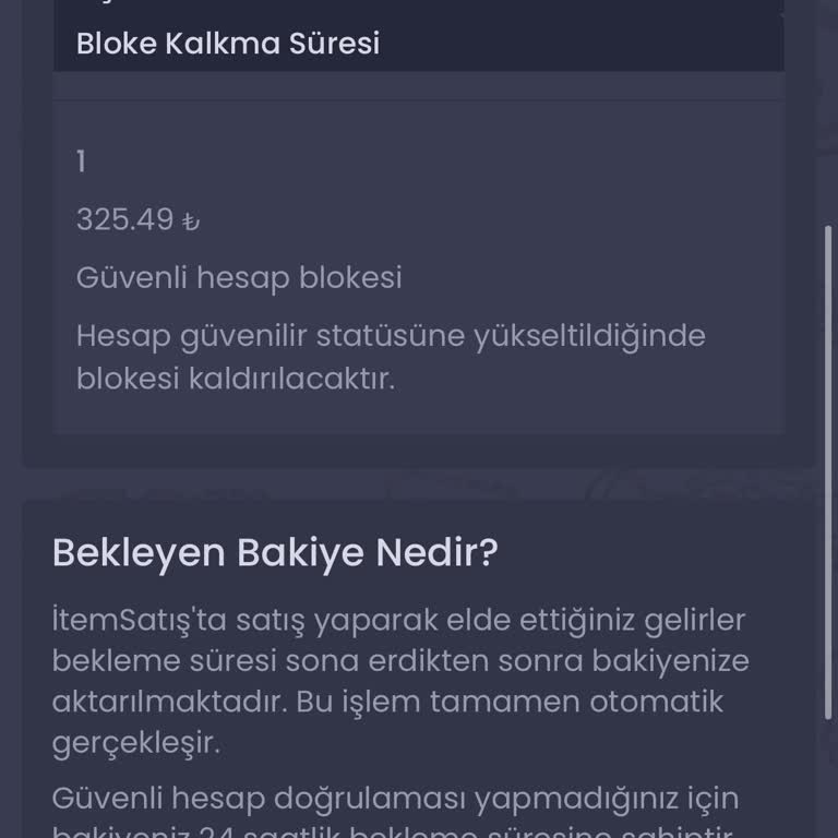İtemSatış İtemsatis Bloke Bakiye
