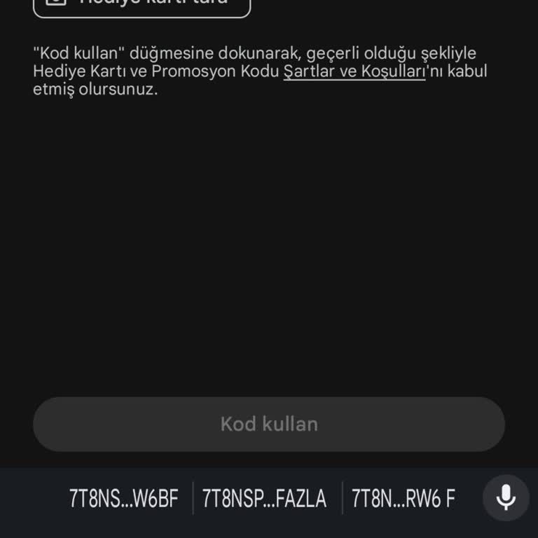 Google Play Kod Kullanım Sorunu