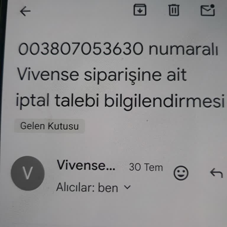 Vivense Para İadesi Yapılmadı
