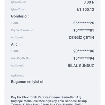Payfix Hesabımdan Bilgim Olmadan Para Tahsili