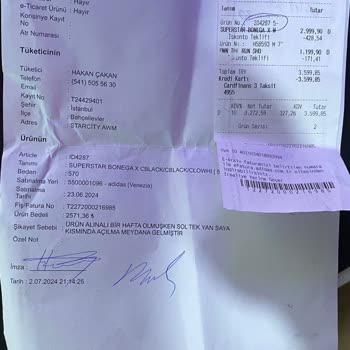 Adidas Kesinlikle Müşteri Memnuniyetsizliği