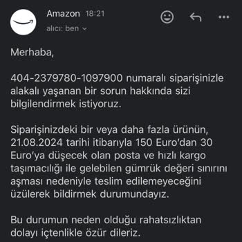 Amazon 15 Gün Yurt Dışı Siparişimi Bekletti Ve İptal Etti