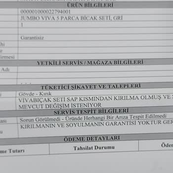 Karaca Züccaciye Garanti / Servis