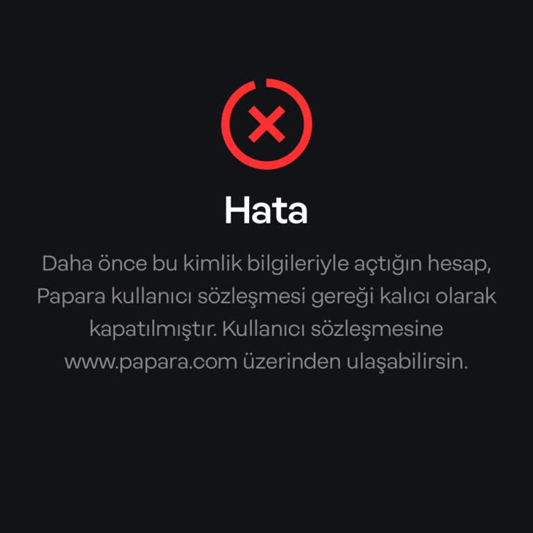 Papara Hesabım Kapandı Geri Açılmasını Talep Ediyorum