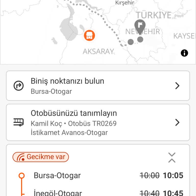Kamil Koç Farklı Rotadan Giderek Gecikme