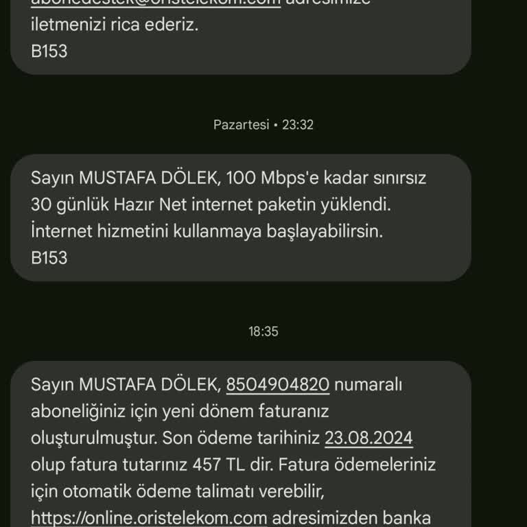 Oris Telekom Fatura Artışı Ve İletişim Sorunu