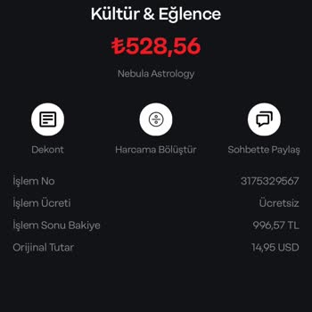 App Nebula Nebula Astroloji Hesabımdan İzinsiz Para Çekti