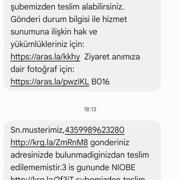 Aras Kargo Niobe Şubesi Vizyon Eksikliği İle Çalışıyor!
