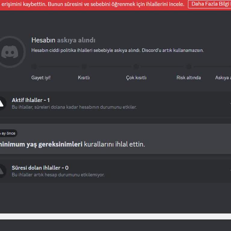 Discord Hesabım Devre Dışı Bırakıldı Ve Yardım Edilmiyor.