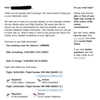 Eurowings 4 Önce Aldığım Uçak Bileti Son 2 Hafta Kala İptal Etti.