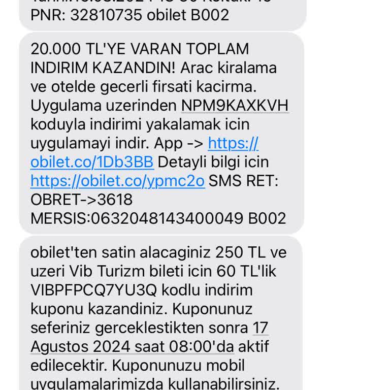 O-Bilet Firması Yanıltıcı Satış Yapıyor