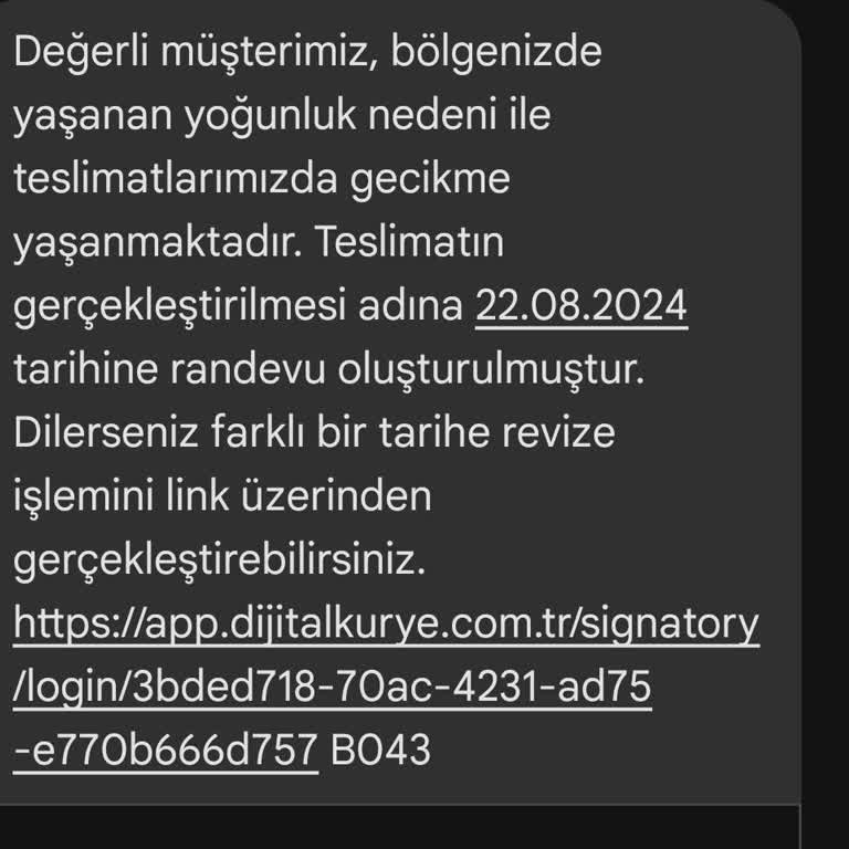 Dijital Kurye Geç Gelen Teslimat