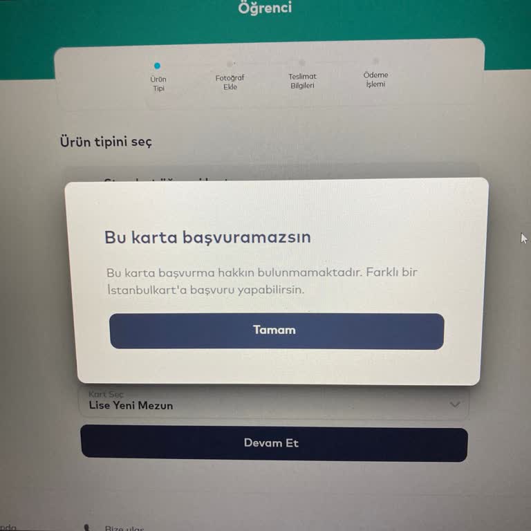 Yeni Lise Mezunu İstanbul Kartı Sorunu