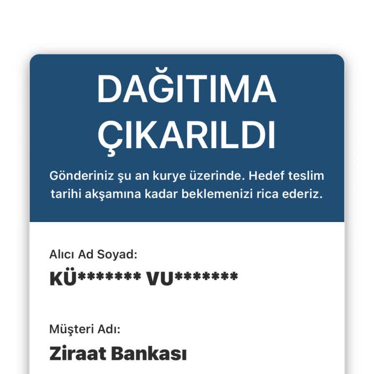 AGT Kurye (aynigunteslim.com) Ziraat Kartım 3 Haftadır Teslim Edilmiyor