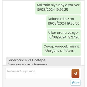 Biletwise Fenerbahçe-Göztepe Maçı İçin Alınan Biletlerde Sorun Yaşadım