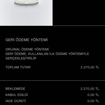 Zara Ürünleri Teslim Aldığı Halde İademi Yapmıyor!