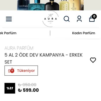 Auraparfum.com.tr Parfüm Kampanyasında Hayal Kırıklığı