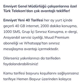 Türk Telekom Emniyet Tarifesine Geçiş