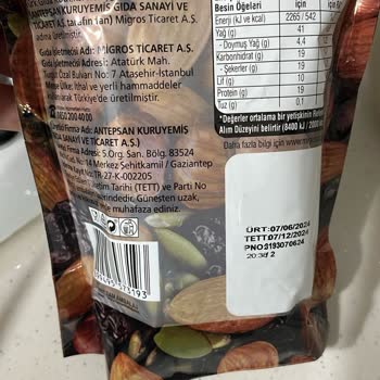 Migros Kuruyemiş Paketinden Yabancı Cisim (ambalaj Atığı) Çıktı!