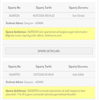 Sefamerve Giyim Mağazasında İade Süreci Sorunları
