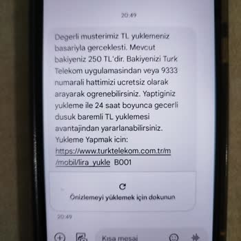 Türk Telekom Eksik Tl Yükleme