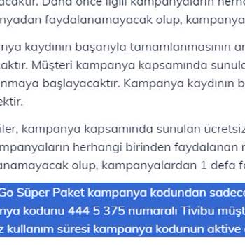 Türk Telekom Tivibu Go Süper Paket Paketi Hk.