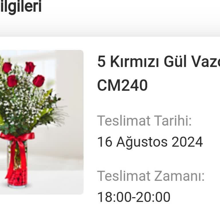 Çiçek Market Sipariş Teslim Edilmedi. Ulaşılamıyor.
