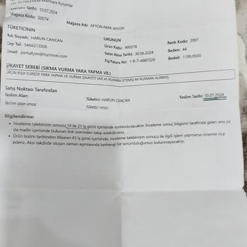 Hummel Yanlış Numara Ayakkabı Ve Kötü Müşteri Hizmeti