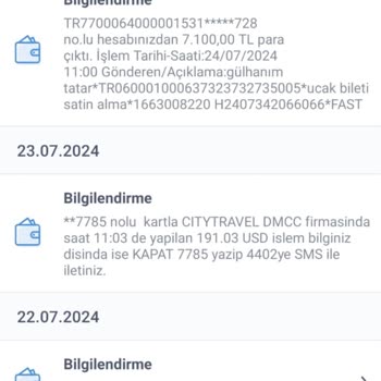 City Turizm Satmadığınız Biletin Ücretinin İadesini İstiyorum