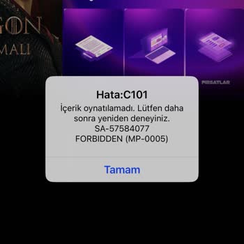 Digiturk C101 Hatası Alıyorum