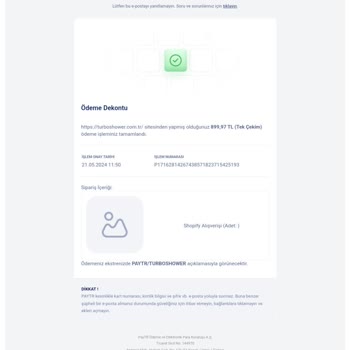 TurboShower Siparişim İki Aydır Gönderilmedi