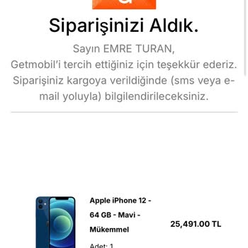 Getmobil Kargo Süreci Gecikmesi