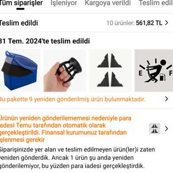 Temu MNG Kargo İle Teslimat Yapmadığı Halde Yapılmış Görünüyor