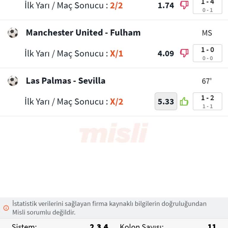 Misli.com Gelen İki Maçımız Düzeltiniz
