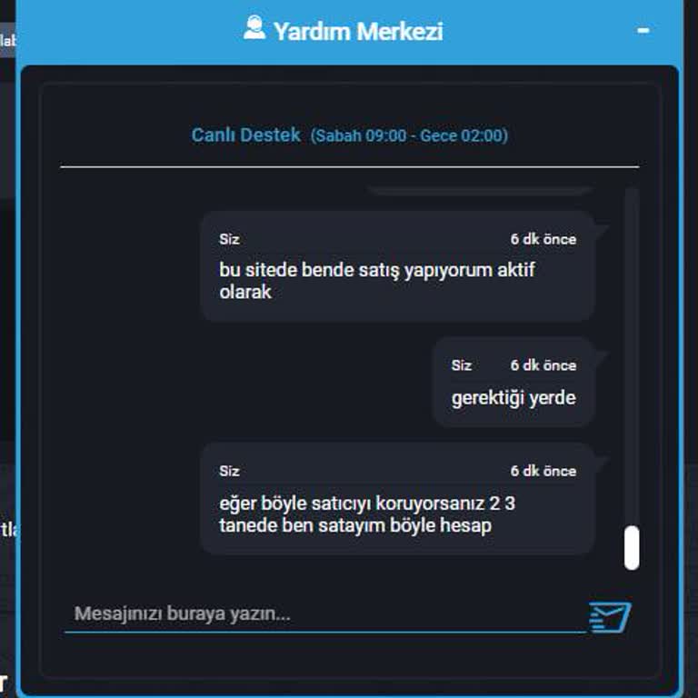 GameSatış Canlı Destek İlgisizlik