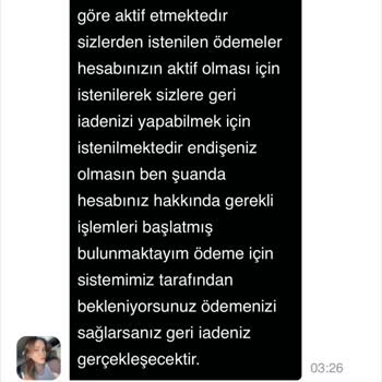 Paramın Geri İadesini İstiyorum.