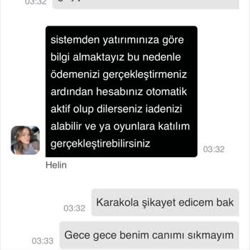 Paramın Geri İadesini İstiyorum.